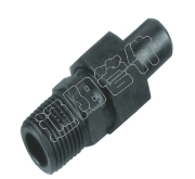 Welded cone of thread-through connector 